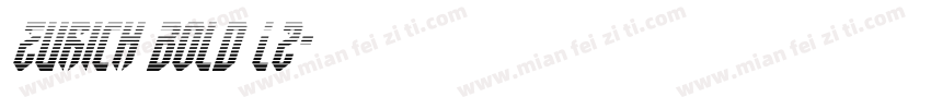Zurich Bold L2字体转换